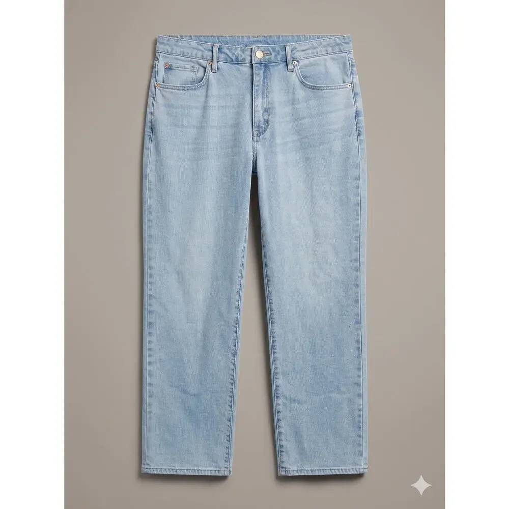 Seven7 Women's 12 Y2K Minimalist Staple‎ Soft Norm Loose Straight Denim Jeans